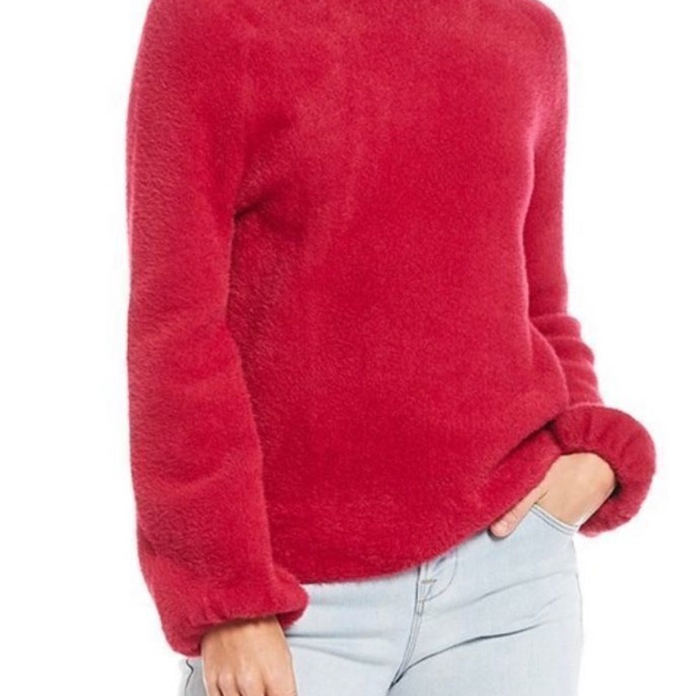 Chelsea & Violet Vibrant Red Crew Neck Sweater